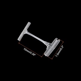 TOP-VIGOR 1000Pcs Tagging Barbs, 10mm Tagging Gun Fasteners, 0.39Inch Tag Pins, Plastic Standard Label Gun Price Tagging Barbs for Garment Price Tag Label, White