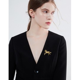 Vintage Horse Brooch Lapel Pin for Women Men Antique Animal Brooches Pins Sweater Dress Suit Backpack Accessories Fashion Jewelry for Father Friends Decor (Gold)