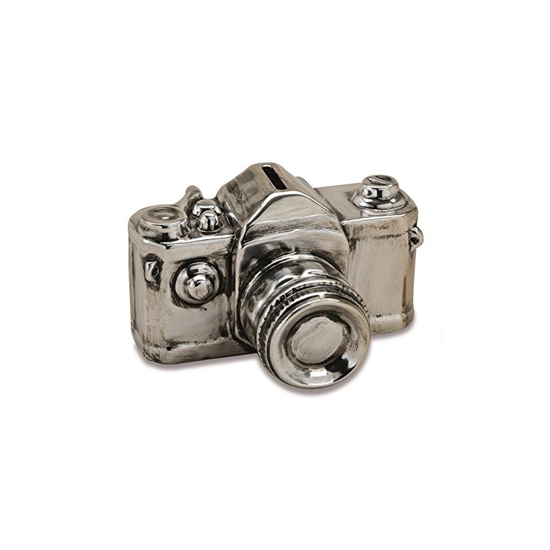 G. Wurm Camera Money Box in Silver Ceramic W 16