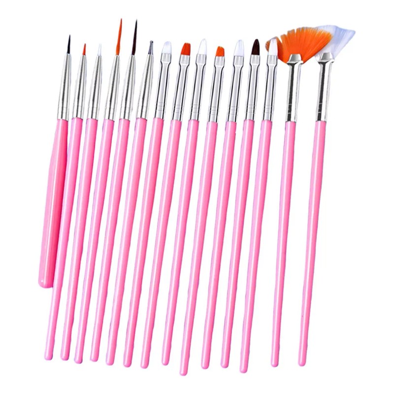 Other 15 Bolígrafos Para Diseño De Uñas, Herramienta Rosa Claro