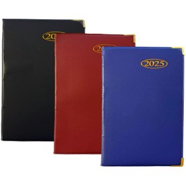2025 DIARY POCKET SMALL WEEK TO VIEW WITH METAL EDGE (Blue)