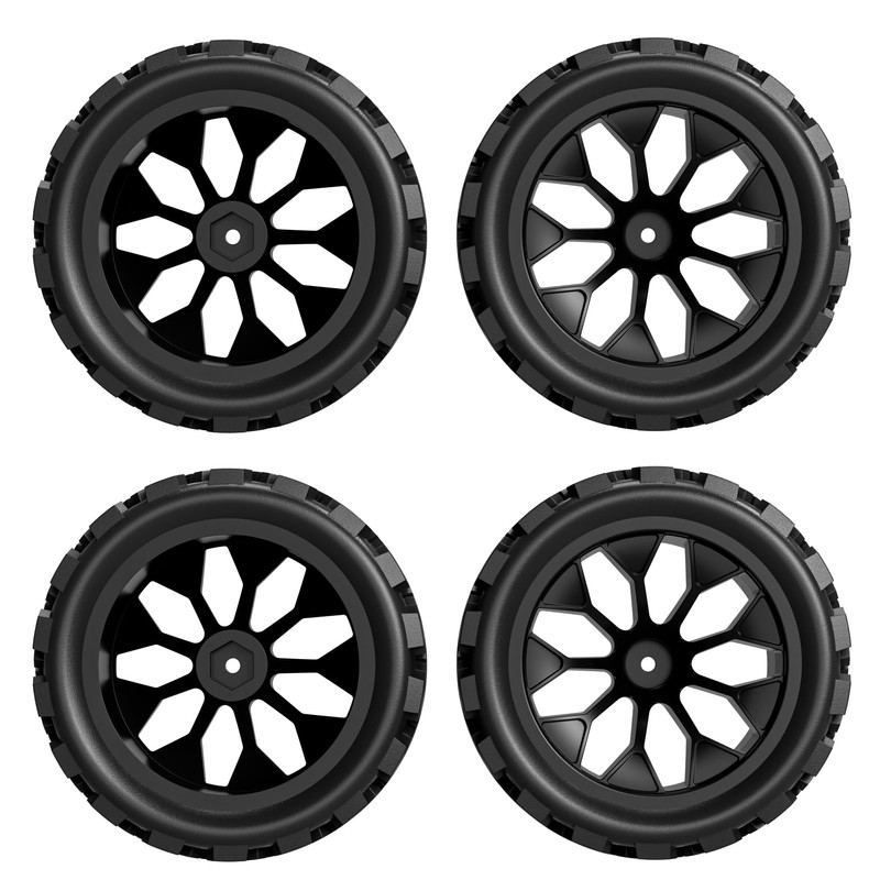 Hosim 4pcs 12mm hex Wheels and Tires for RIAARIO and