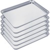 6 Pcs Baking Sheet Set Stainless Steel Cookie Sheet 18