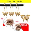 Set of 12 Butterfly Decorative Shower Curtain Hooks Garden Nature