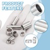 PATIKIL 6 Pcs Stainless Steel Spacers, 10mm ID x 12mm