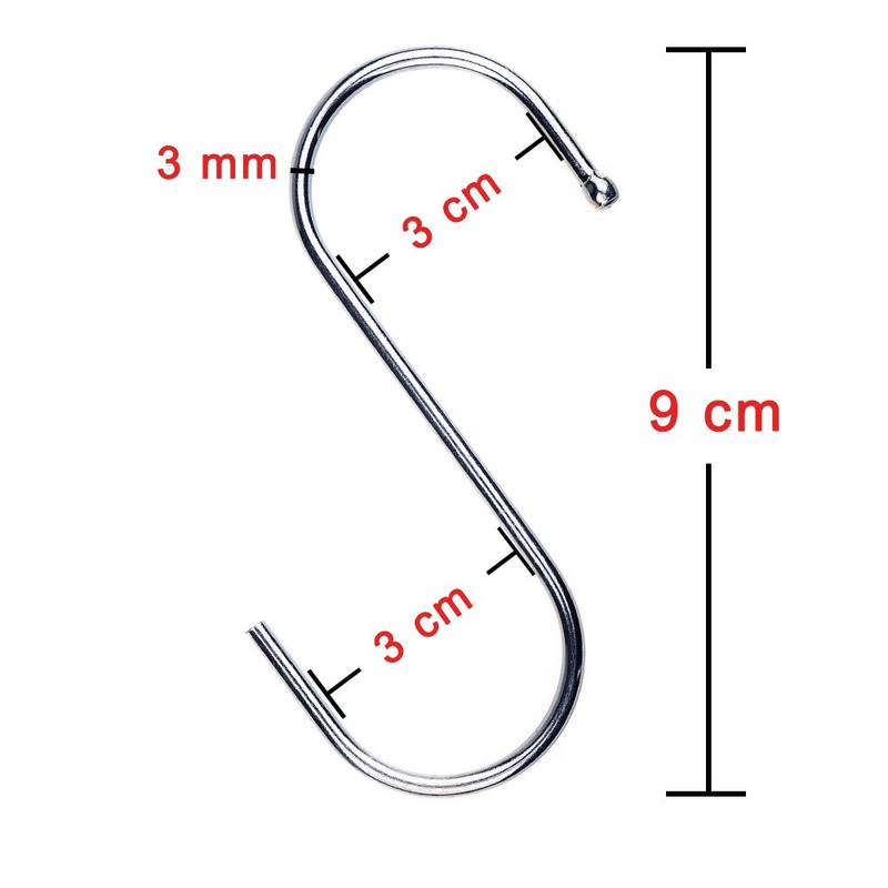 D-BUY 30 Pack 3.5 inch Heavy Duty S Hooks -