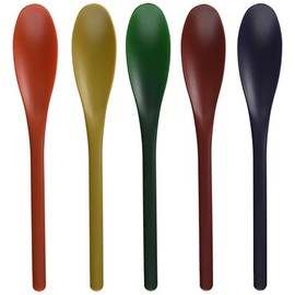 Endo Sansho Soft Tea Spoons for Your Mouth, Japanese Color, Set of 5, 6.5 inches (16.5 cm)