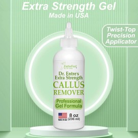 EntreFeet Dr. Entre's Callus Remover Gel: 8oz Extra Strength with Precision Clear
