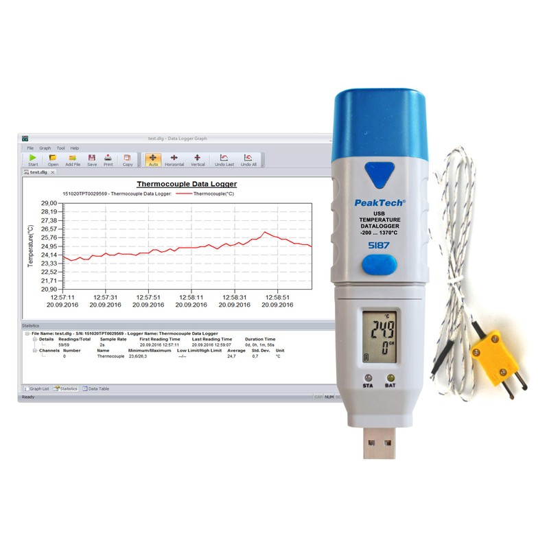 USB Data Logger ~ Type K Temperature ~ -200 ...