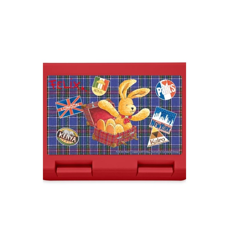 Spreadshirt Felix der Hase Im Koffer sitzend Brotdose Lunchbox, One