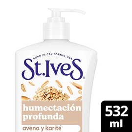 St. Ives Crema Corporal Avena y Karité para una humectación profunda, crema hidratante corporal con humectantes de origen 100% natural 532 ml