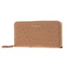 Coccinelle Tassel Ostrich Zip Around Wallet Nocciola, Nocciola, Classic