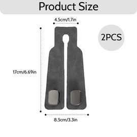 Pack of 2 Car Seat Double Hooks for Headrest, Headrest Hooks for Purses and Bags, Car Hooks (Grey)