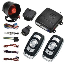 Universal 12V Car Alarm Security Keyless System Immobilizer + 2 Remote Control Durable