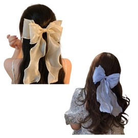 MaT Store Ribbon Hair Accessory Hair Ornament, Barrette, Cute, Korean Style, Stylish
