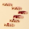 LYMCY Press on Nails, Ice Translucent Flower False Nail, Artificial