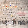 An Elegant Menorah with Star of David (Hanukkiah or Hanukkah