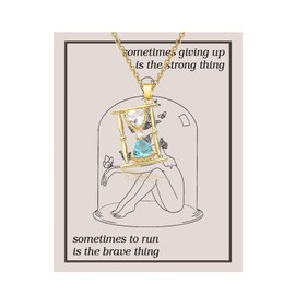 Lywjyb Birdgot Singer Fan Gift Music Lover Merchandise Sometimes Giving Up Is The Strong Necklace for Women (Sometimes ne CA)