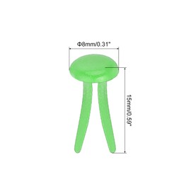 PATIKIL 100 Pcs Paper Brass Fasteners Split Pins Pastel Mini Metal Brads Round Head Plated Fastener for Craft Art Scrapbooking DIY Supplies, Green, 8 x 15 mm