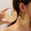 Chunky Hoop Earrings for Women Statement Gold Bohemian Geometric Hollow