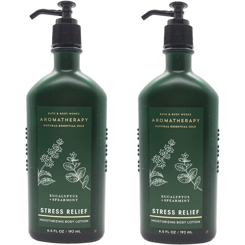 Bath and Body Works Aromatherapy Body Lotion Eucalyptus Spearmint (2-Pack),