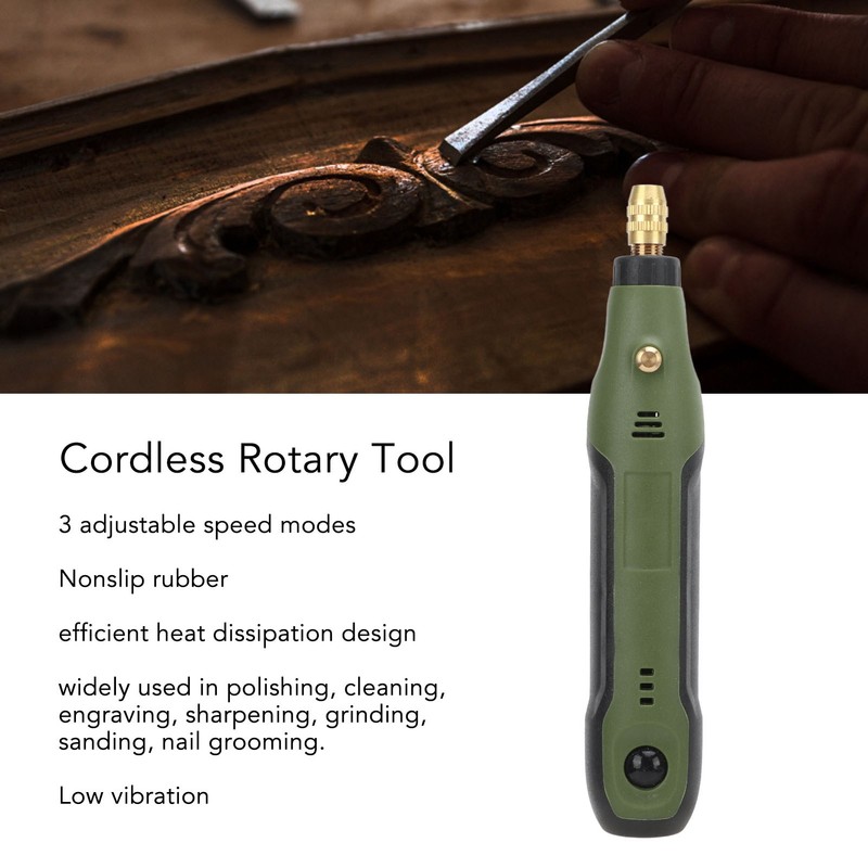 Cordless Rotary Tool USB Charging 3 Speeds Nonslip Rubber Widely