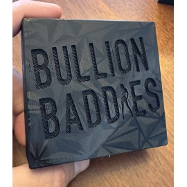 Storage Solutions 3DP Black Box Holds 20x 1oz Silver Bars In Capsules BULLION BADDIES Collection