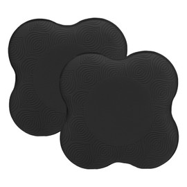 PATIKIL Yoga Knee Pads Cushion 2 Pcs PU Foam Yoga Knee Mat Extra Thick Pilates Kneeling Pad for for Women Men Wrist Hands Head Exercise, Black