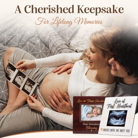 Magnetic Baby Ultrasound Picture Frame with Countdown Weeks