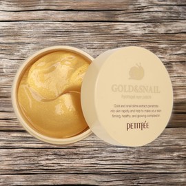 Petitfee Eye Patch Eye Area Care Gold Snail Hydrogel Eye Patches 60 sheets, 3 pieces / 쁘띠페 아이 패치 눈가 관리 골드 스네일 하이드로겔 아이패치 60매입 3개