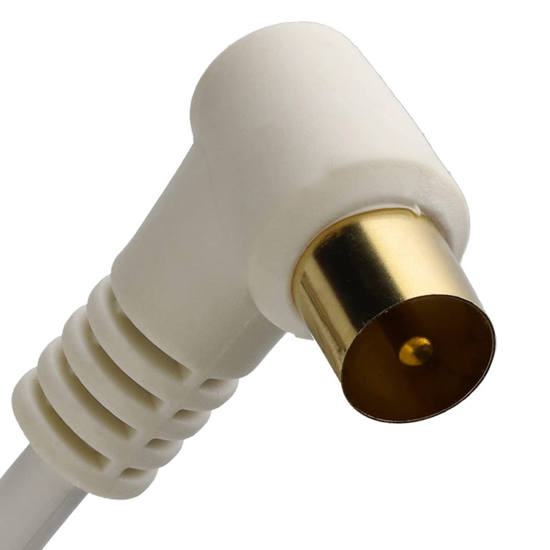 kenable RF Right Angle TV Aerial Freeview Plug Video Cable