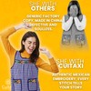 Cuitáxi Traditional Mexican apron for women with pockets beautiful flower