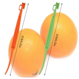 6 Pcs Orange Peeler Tool Plastic Citrus Lemon Peeler Orange Peeler Stick Fruit Peeling Tool for Grapefruit Orange Cutter Slicer Kitchen Accessories Gadget,Graters,Peelers and Slicers (Red and Green)