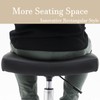 CoVibrant Adjustable Rolling Stool with Extra Wide Seat, Lockable Rubber
