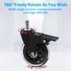 5 Pack Heavy Duty Rubber Office Chair Caster Wheels, Universal