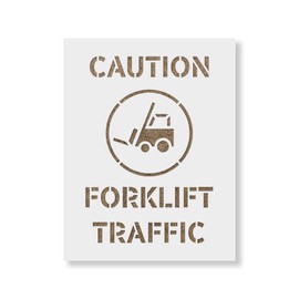 Forklift Traffic Stencil - Reusable Stencils for Painting - Create DIY Forklift Traffic Home Decor