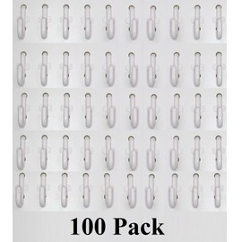 Plastic White J Style Pegboard Hooks Garage Tool Storage fits 1/4" Pegboard Holes (Pegboard NOT Included) (100)