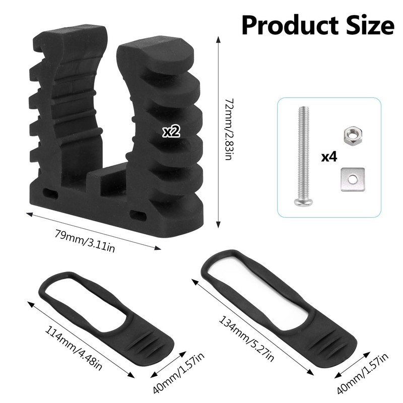 Pack of 2 shovel holders, 5/8 inch - 2-1/4 inch