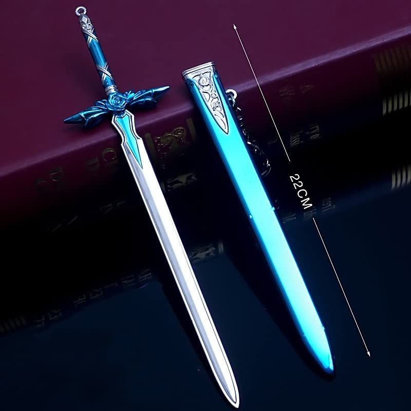 [NOONSIAL] Sword Art Online Keychain SAO Yuzio Blue Rose Sword