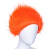 ANOGOL Orange Funny Wig for Women Orange Hairy Wig Crazy