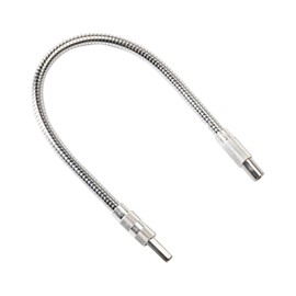 Hegebeck Flexible Extension Bar 1/4 Extension Bar Post Driver Adapter Bit Holder Total Length 400mm Flexibility to 45-degrees