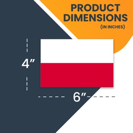 Magnet Me Up Poland Polish Flag Car Magnet Decal, 4x6 Inches, Heavy Duty Automotive Magnet for Car, Truck SUV