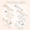 Gosknor 10pcs French Hair Pin, 5 Styles Alloy Fork Clip