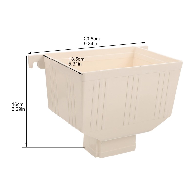 HOMSFOU Square PVC Downspout Adapter 9.25X6.29X5.31 Inches Rain Gutter Collector