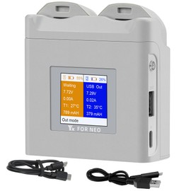 LCD Multifunction Dual Battery Charger with Storage Charge for DJI Neo Drone,Two-Way Charging Hub,Fast Charge 2 Batteries Accessories