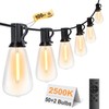 LaPitio 100FT Remote Outdoor String Lights for Outside, 50+2 LED