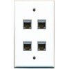 RiteAV CAT 6A 4 Port Shielded Cat6a Wall Plate 1