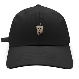 JPAK Boba Tea Baseball Cap Embroidered Cotton Dad Hat - Pearl
