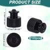 OLYCRAFT 100Pcs 24/410 Black Plastic Push Pull Replacement Caps 24mm