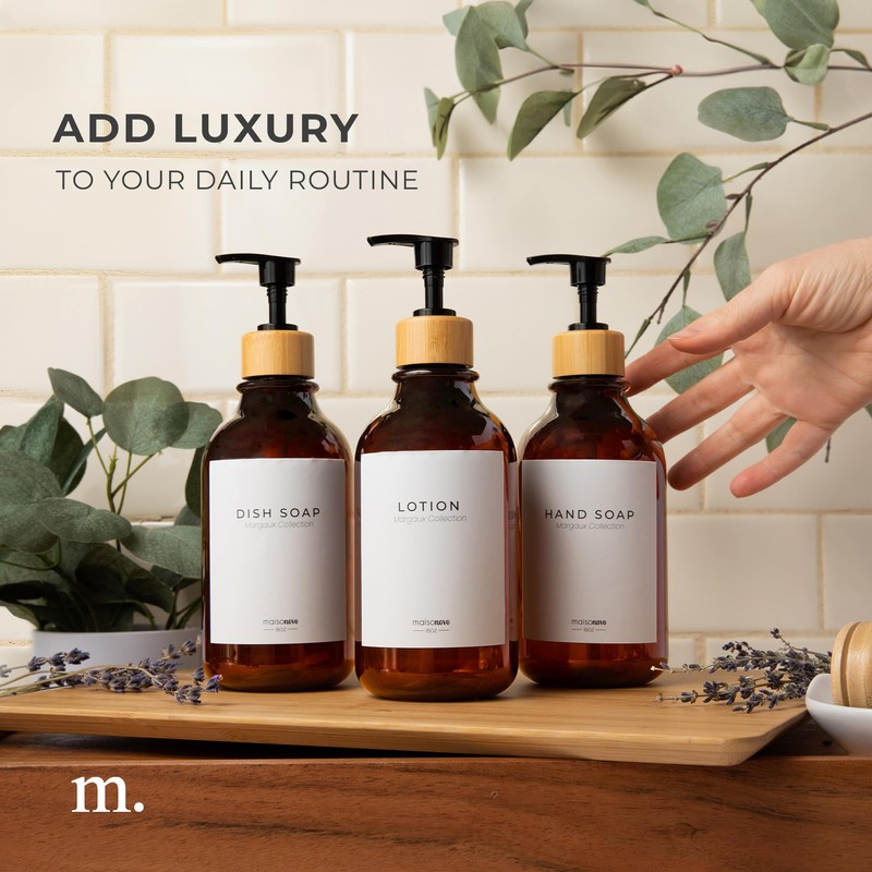 MaisoNovo Refillable Shampoo and Conditioner Bottles | 16.9 fl oz